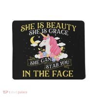 She Is Beauty Mythical Animal Rainbow Unicorn Magical Mousepad thumb 0