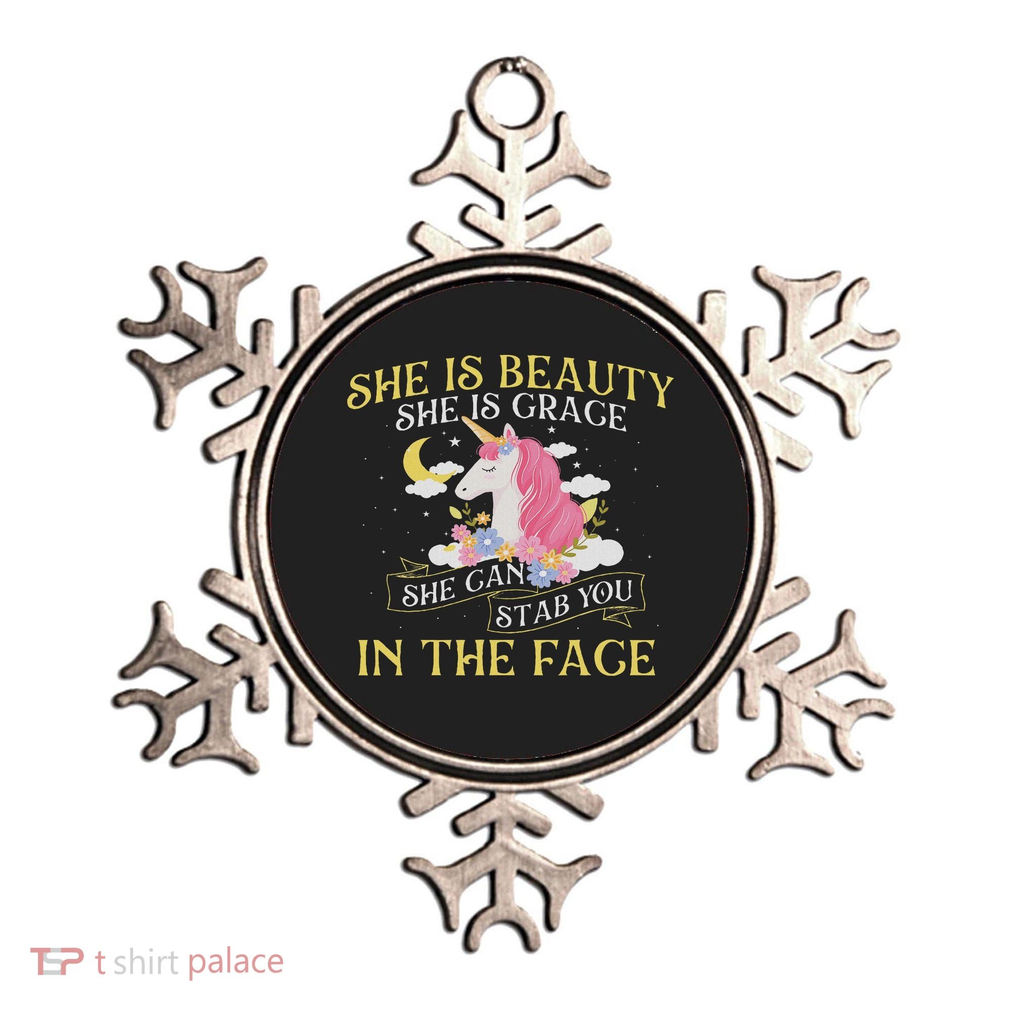 She Is Beauty Mythical Animal Rainbow Unicorn Magical Ornament