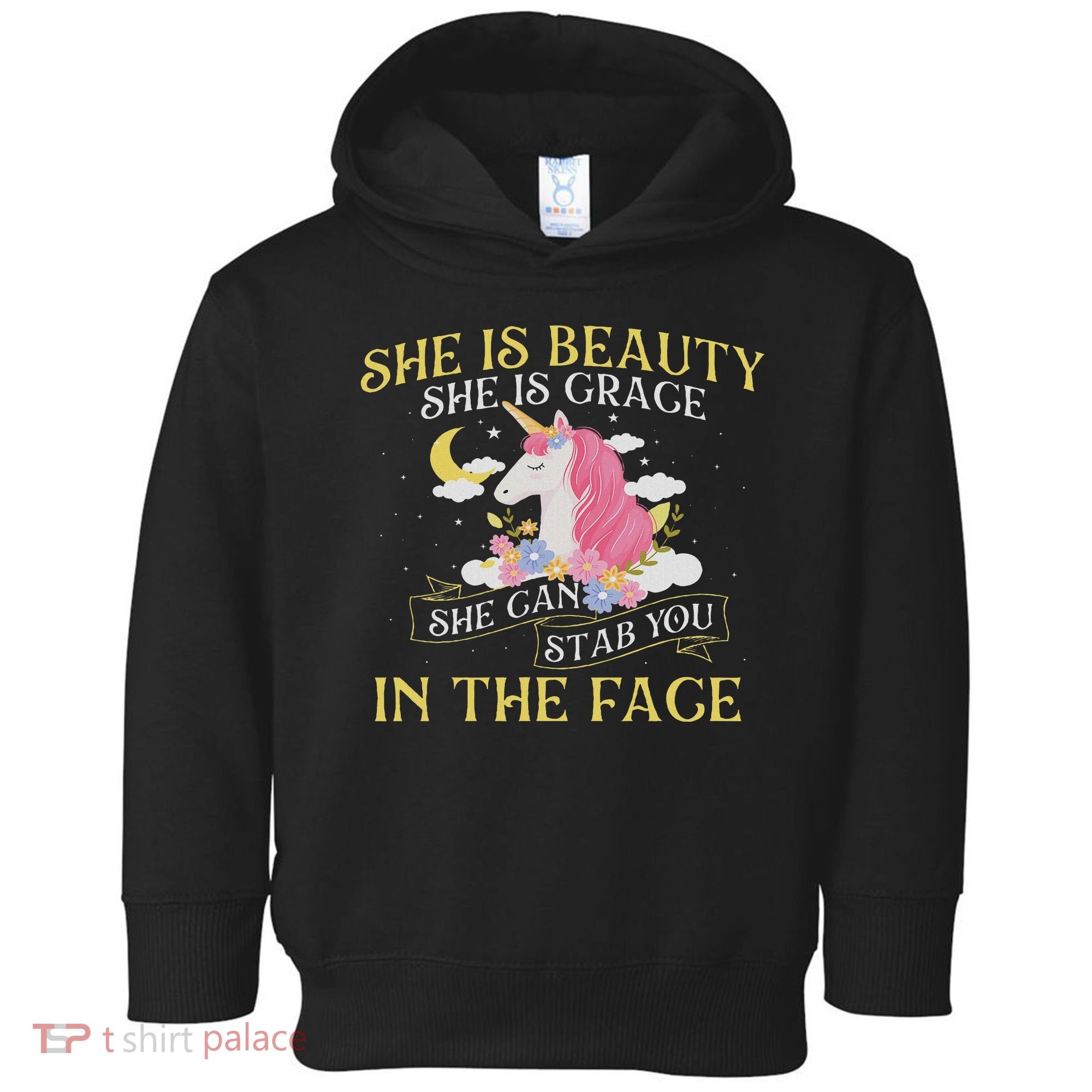 She Is Beauty Mythical Animal Rainbow Unicorn Magical Toddler Hoodie