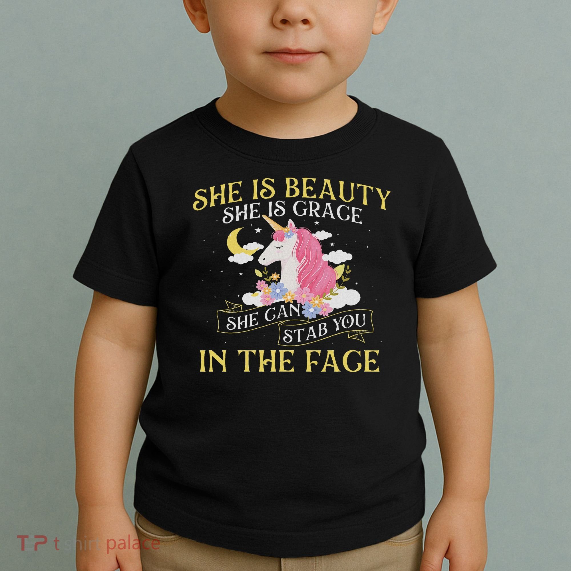 She Is Beauty Mythical Animal Rainbow Unicorn Magical Toddler T-Shirt
