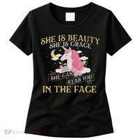 She Is Beauty Mythical Animal Rainbow Unicorn Magical Women's T-Shirt thumb 0