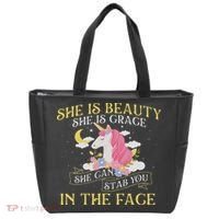 She Is Beauty Mythical Animal Rainbow Unicorn Magical Tote Bag thumb 0
