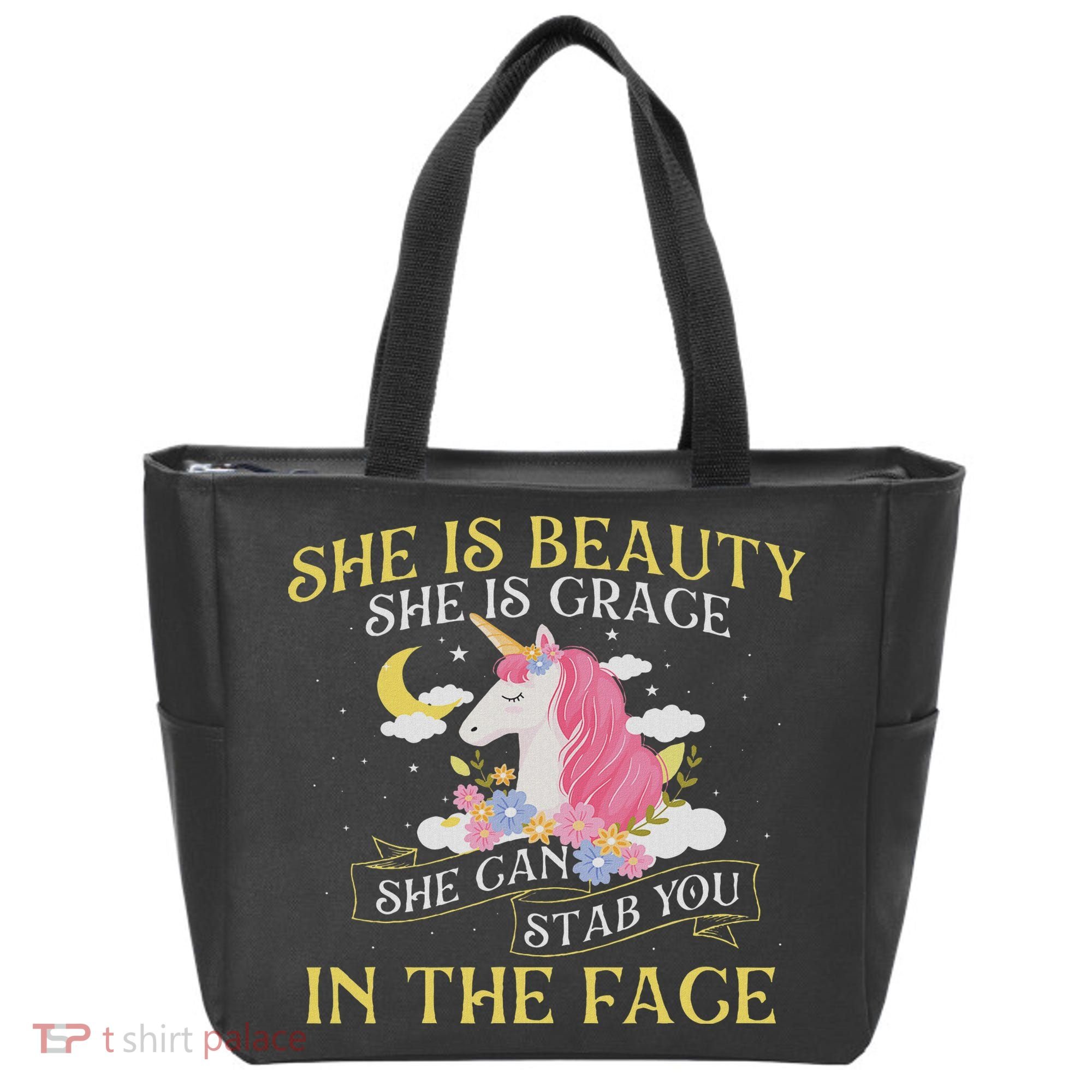 She Is Beauty Mythical Animal Rainbow Unicorn Magical Tote Bag