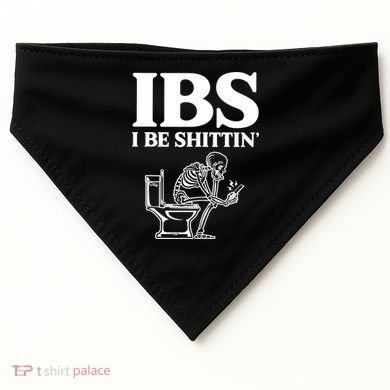 Skeleton I Be Shittin Ibs Funny USA-Made Doggie Bandana