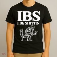 Skeleton I Be Shittin Ibs Funny T-Shirt thumb 3