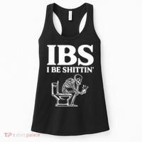 Skeleton I Be Shittin Ibs Funny Women's Tank Top thumb 0