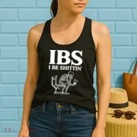 Skeleton I Be Shittin Ibs Funny Women's Tank Top thumb 2