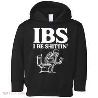 Skeleton I Be Shittin Ibs Funny Toddler Hoodie thumb 0