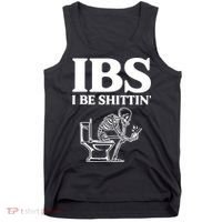 Skeleton I Be Shittin Ibs Funny Tank Top thumb 0