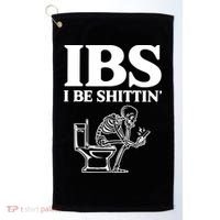Skeleton I Be Shittin Ibs Funny Golf Towel thumb 0