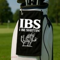 Skeleton I Be Shittin Ibs Funny Golf Towel thumb 2