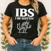 Skeleton I Be Shittin Ibs Funny Women's T-Shirt thumb 2