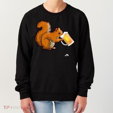 Squirrel Ing Beer For Animal Lovers Gift Beer Squirrel Cute Gift Women's Sweatshirt