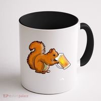 Squirrel Ing Beer For Animal Lovers Gift Beer Squirrel Cute Gift Coffee Mug thumb 1