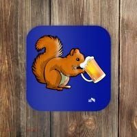 Squirrel Ing Beer For Animal Lovers Gift Beer Squirrel Cute Gift Coaster thumb 0