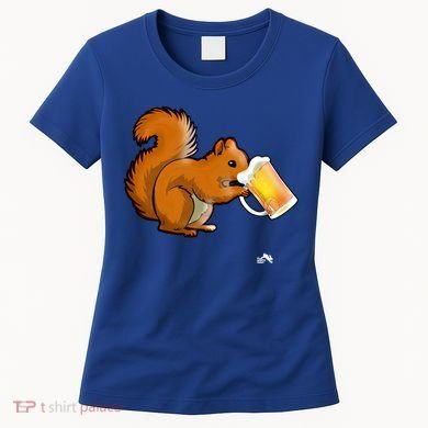 Squirrel Ing Beer For Animal Lovers Gift Beer Squirrel Cute Gift Women's T-Shirt