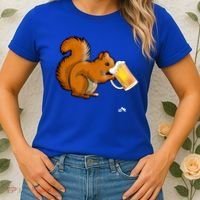 Squirrel Ing Beer For Animal Lovers Gift Beer Squirrel Cute Gift Women's T-Shirt thumb 2