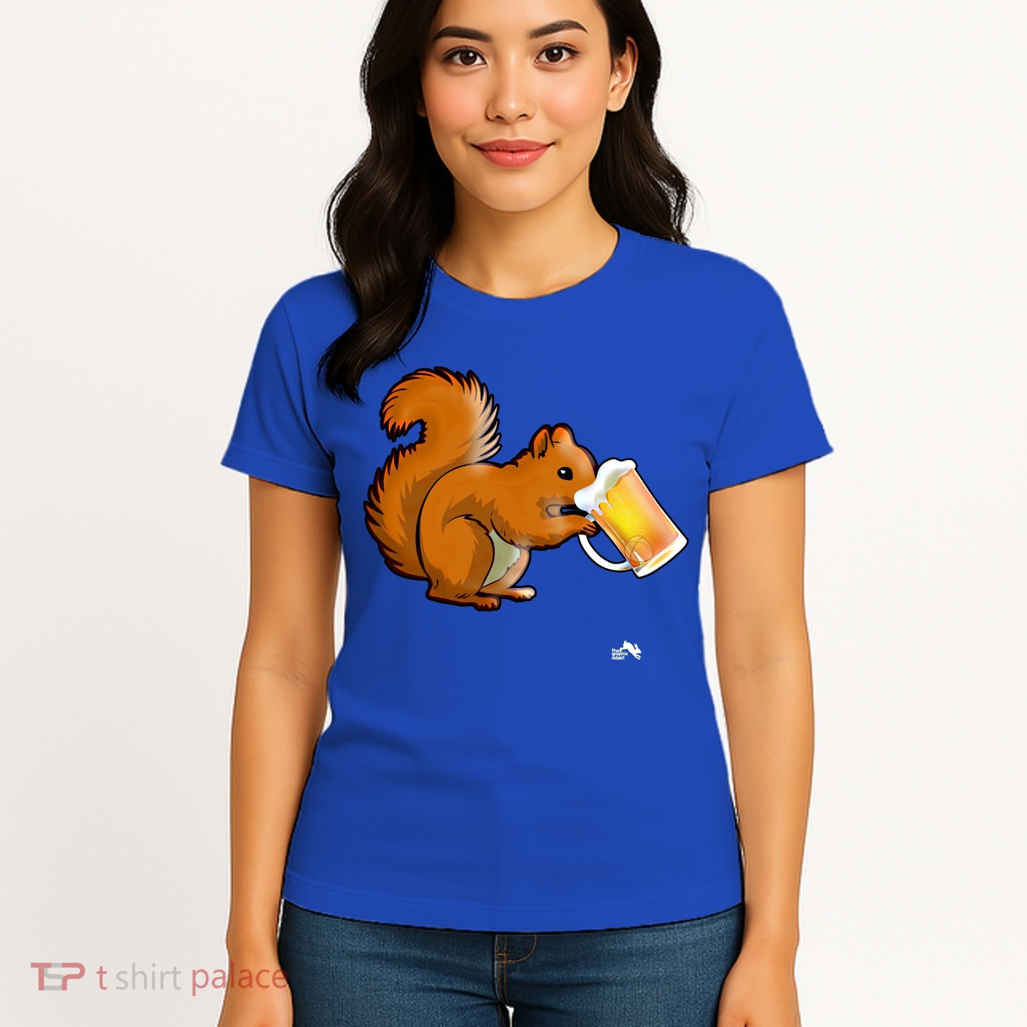 Squirrel Ing Beer For Animal Lovers Gift Beer Squirrel Cute Gift Women's T-Shirt