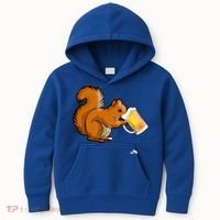 Squirrel Ing Beer For Animal Lovers Gift Beer Squirrel Cute Gift Kids Hoodie thumb 0