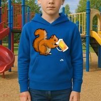 Squirrel Ing Beer For Animal Lovers Gift Beer Squirrel Cute Gift Kids Hoodie thumb 2