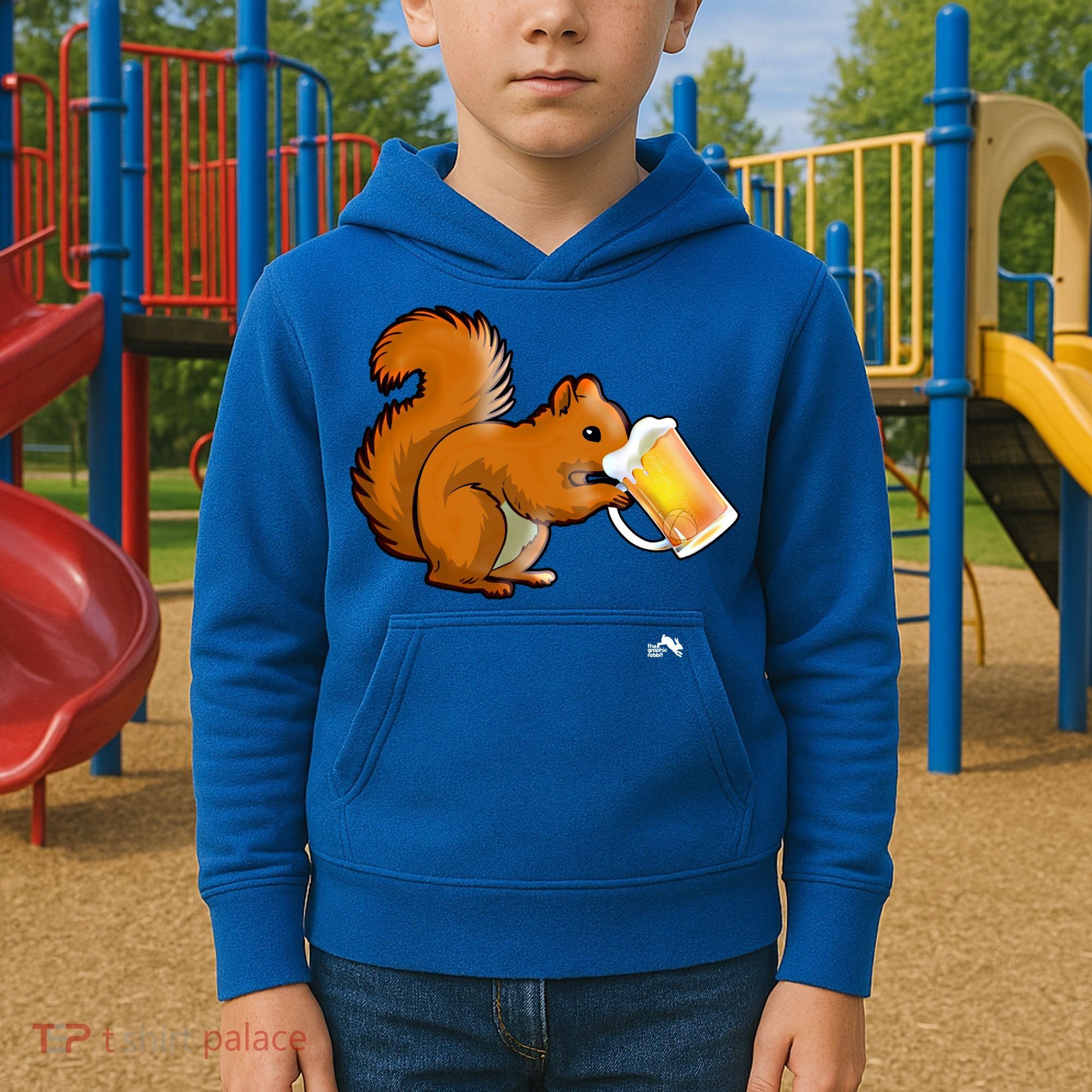 Squirrel Ing Beer For Animal Lovers Gift Beer Squirrel Cute Gift Kids Hoodie