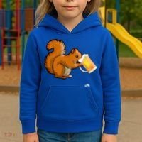 Squirrel Ing Beer For Animal Lovers Gift Beer Squirrel Cute Gift Kids Hoodie thumb 3