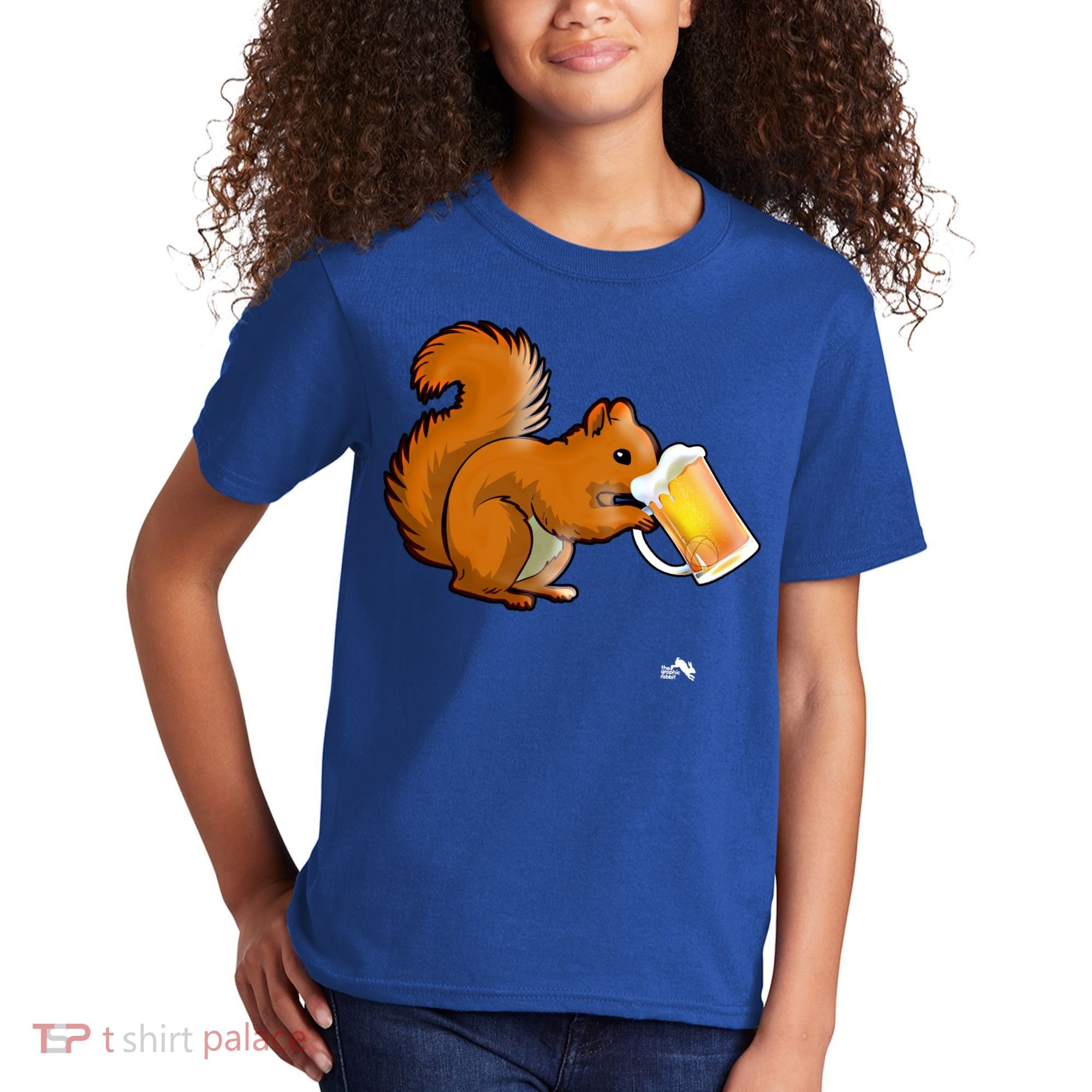 Squirrel Ing Beer For Animal Lovers Gift Beer Squirrel Cute Gift Kids T-Shirt