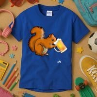 Squirrel Ing Beer For Animal Lovers Gift Beer Squirrel Cute Gift Kids T-Shirt thumb 3