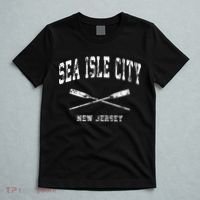 Sea Isle City New Jersey Vintage Nautical Crossed Oars T-Shirt thumb 5