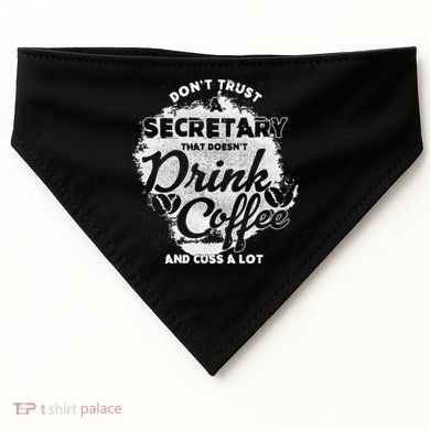 Secretary Ing Coffee Office Humor Administration Boss Funny Gift USA-Made Doggie Bandana