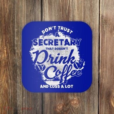 Secretary Ing Coffee Office Humor Administration Boss Funny Gift Coaster