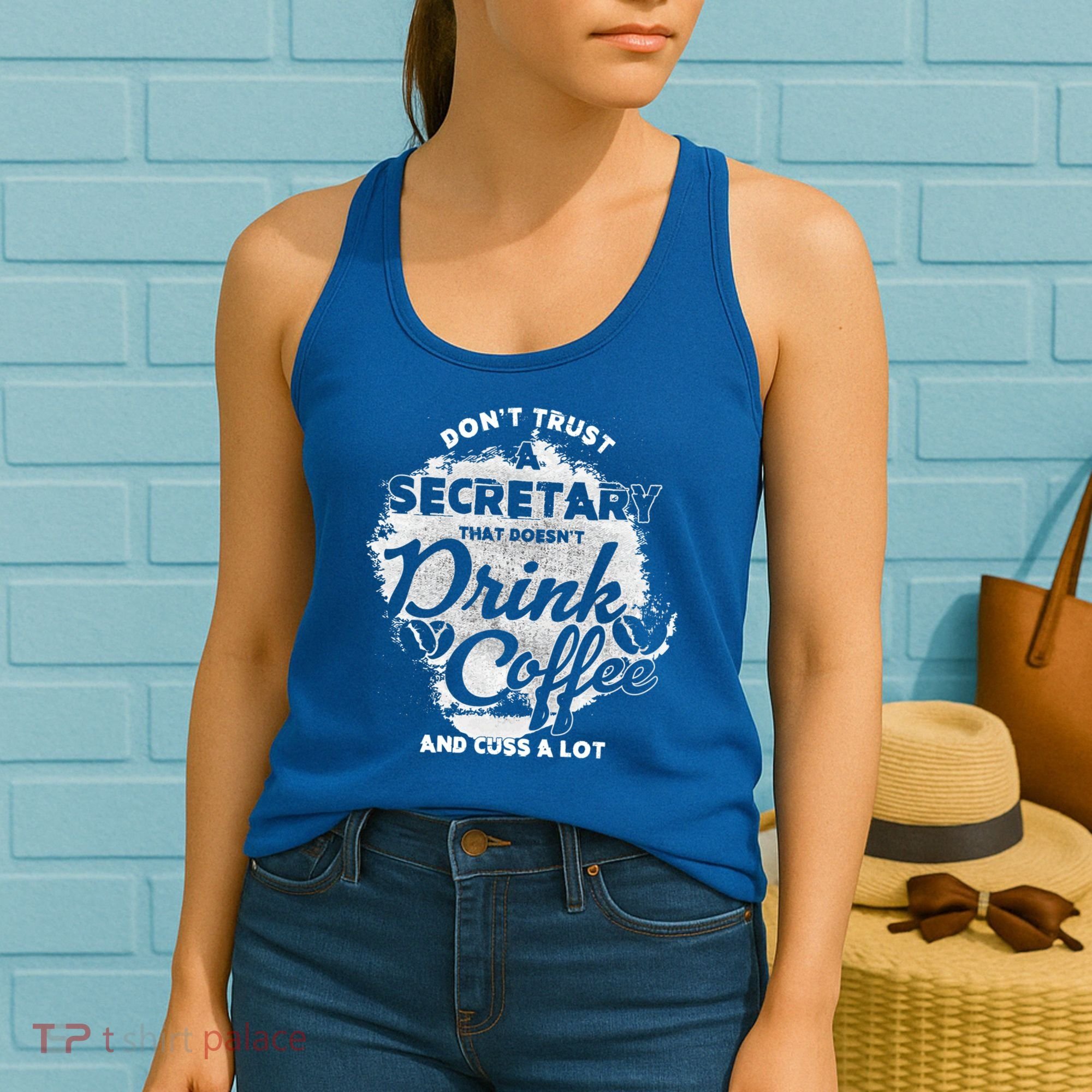 Secretary Ing Coffee Office Humor Administration Boss Funny Gift Women's Tank Top