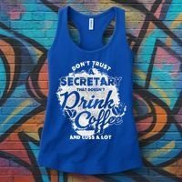 Secretary Ing Coffee Office Humor Administration Boss Funny Gift Women's Tank Top thumb 3