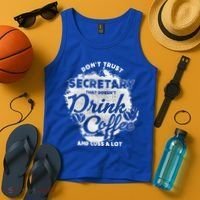 Secretary Ing Coffee Office Humor Administration Boss Funny Gift Tank Top thumb 4