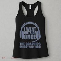 Sorry I Can't Hear You I'm Gaming By Dat Adult Grey I Went Outside Once Women's Tank Top thumb 3