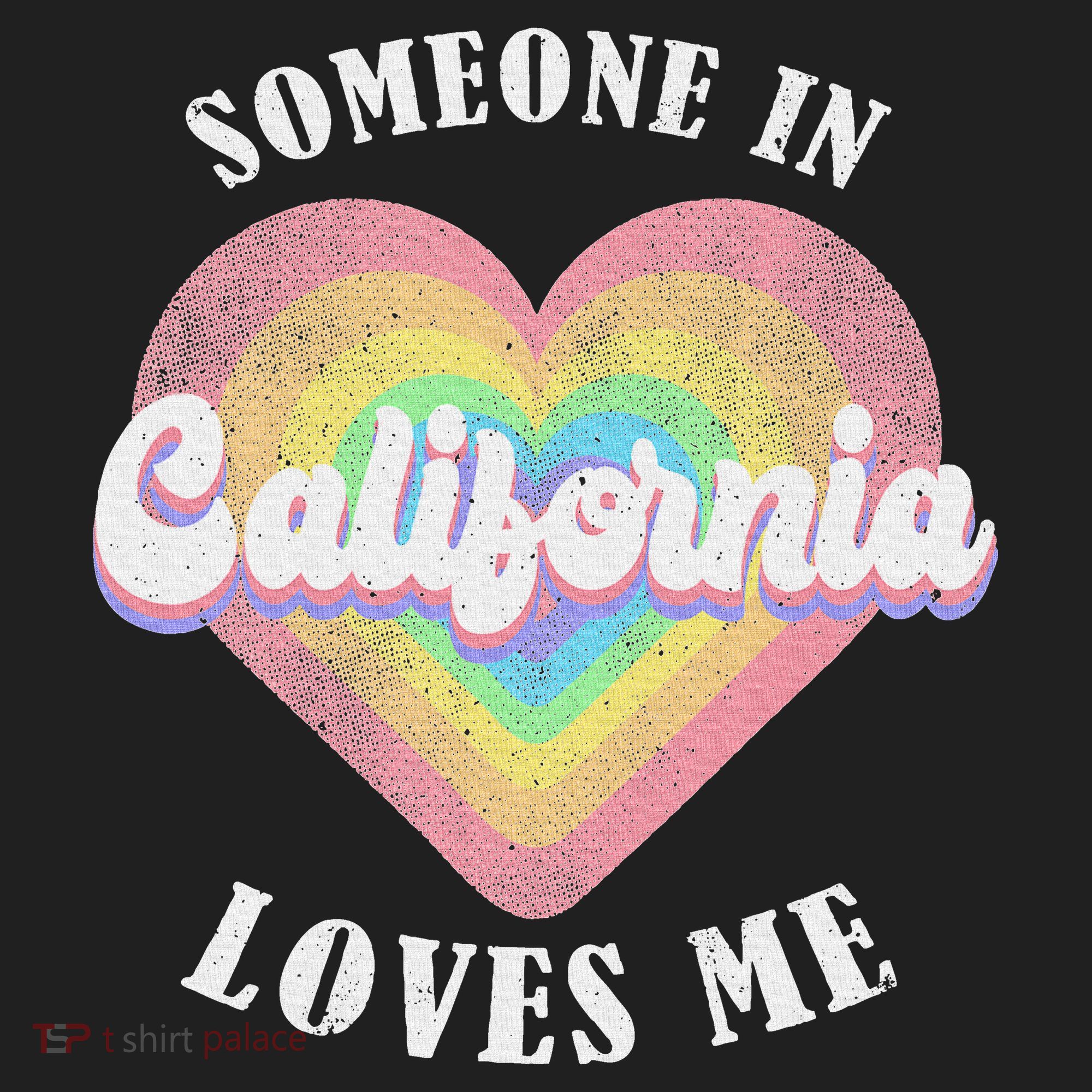 Someone In California Loves Me Heart Retro Groovy Beanie