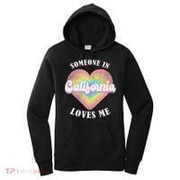 Someone In California Loves Me Heart Retro Groovy Women's Hoodie thumb 0