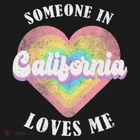 Someone In California Loves Me Heart Retro Groovy Baby Bodysuit thumb 2