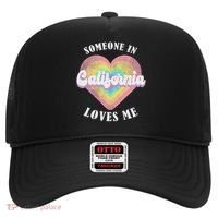 Someone In California Loves Me Heart Retro Groovy Hat thumb 0