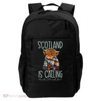 Scotland Is Calling And I Must Go! Highland Cow Gift Backpack thumb 0