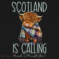 Scotland Is Calling And I Must Go! Highland Cow Gift Women's Hoodie thumb 2