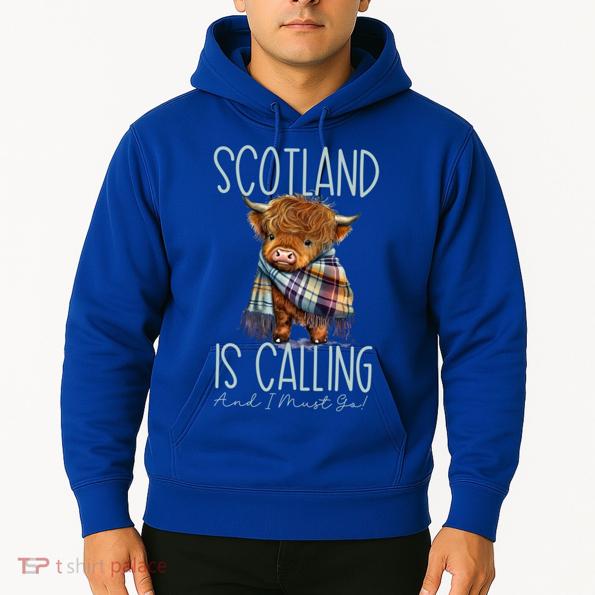 Scotland Is Calling And I Must Go! Highland Cow Gift Hoodie