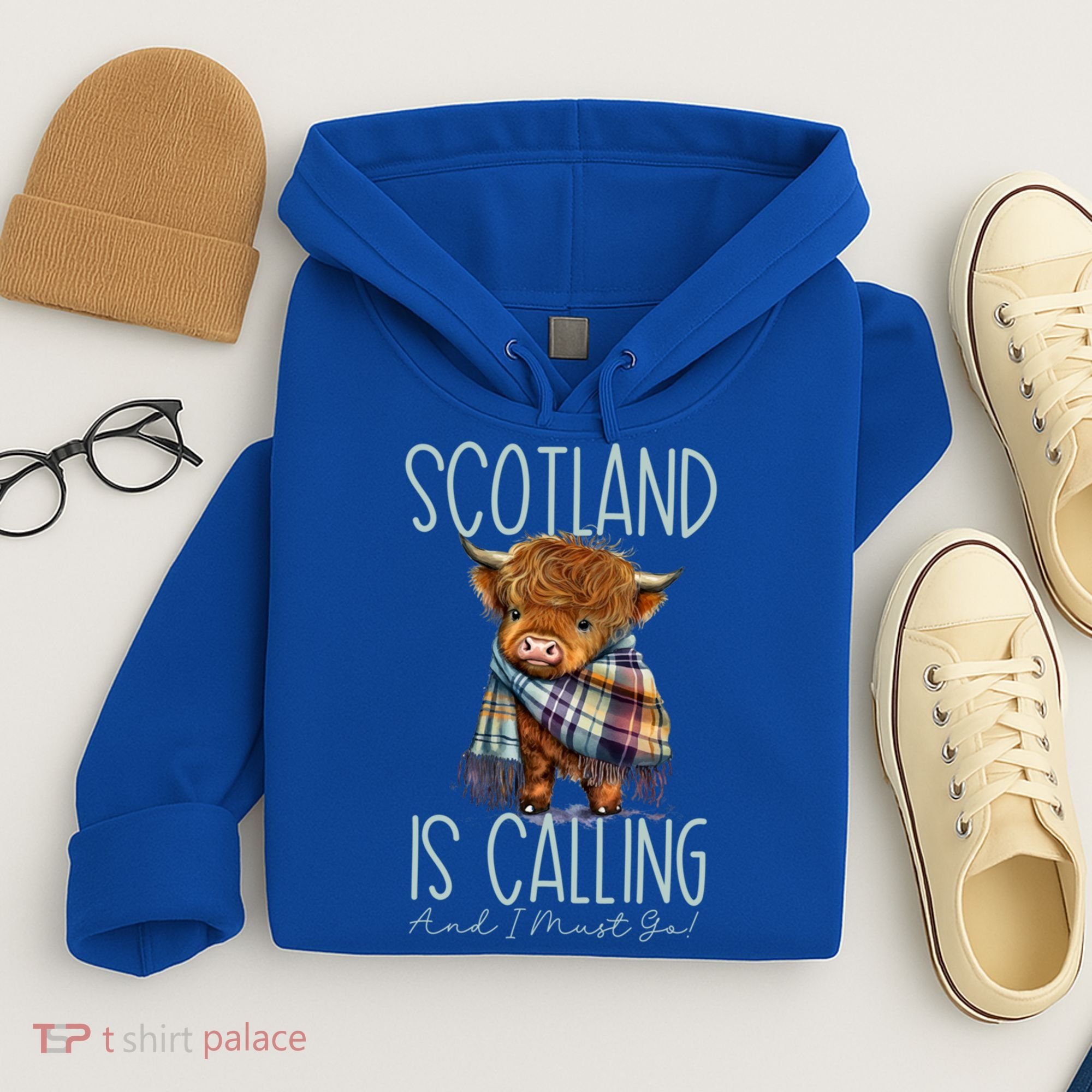 Scotland Is Calling And I Must Go! Highland Cow Gift Hoodie