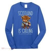 Scotland Is Calling And I Must Go! Highland Cow Gift Long Sleeve Shirt thumb 0