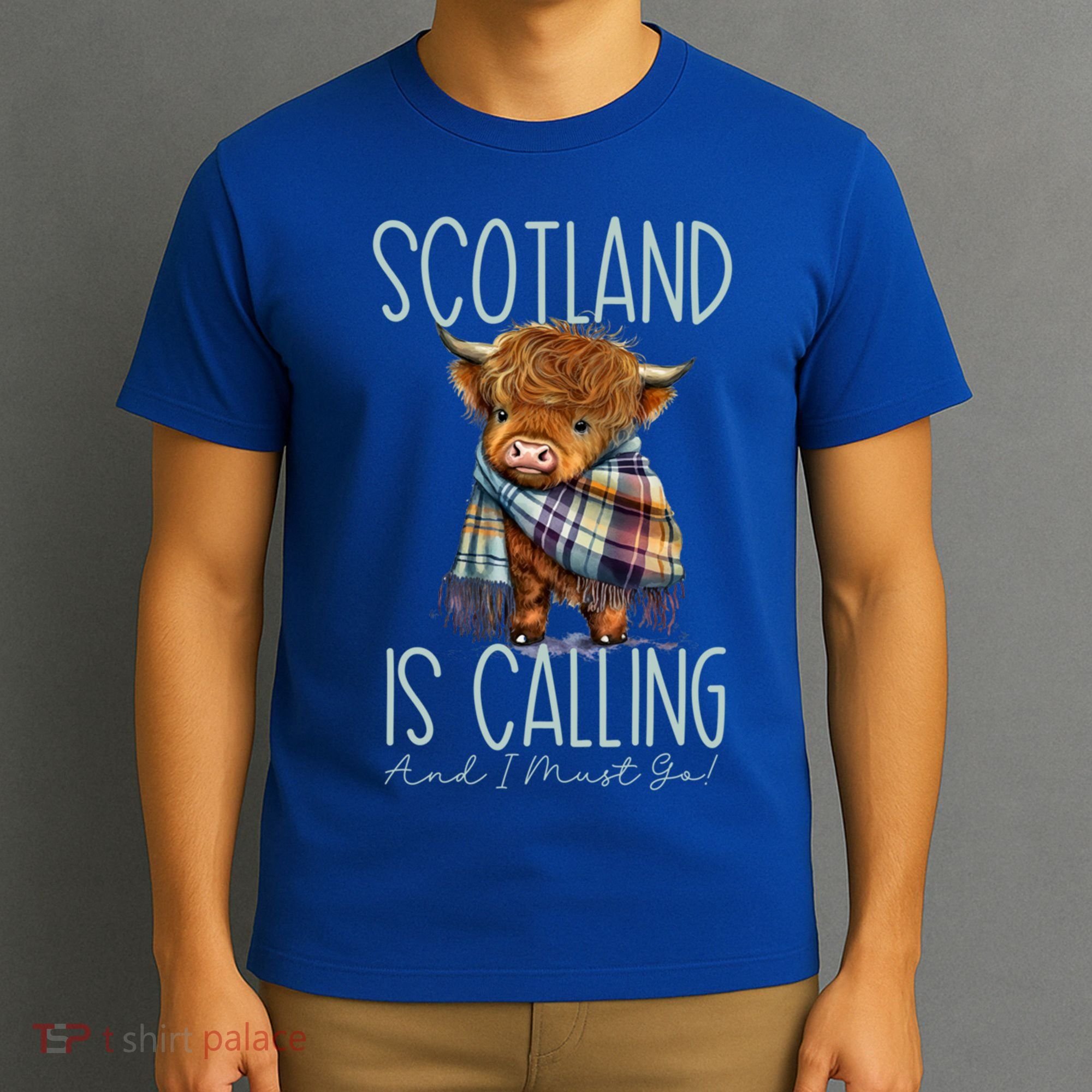 Scotland Is Calling And I Must Go! Highland Cow Gift T-Shirt