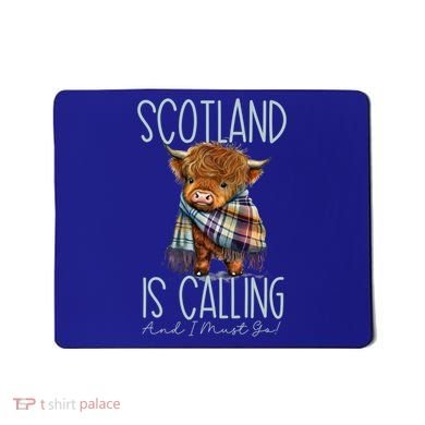 Scotland Is Calling And I Must Go! Highland Cow Gift Mousepad