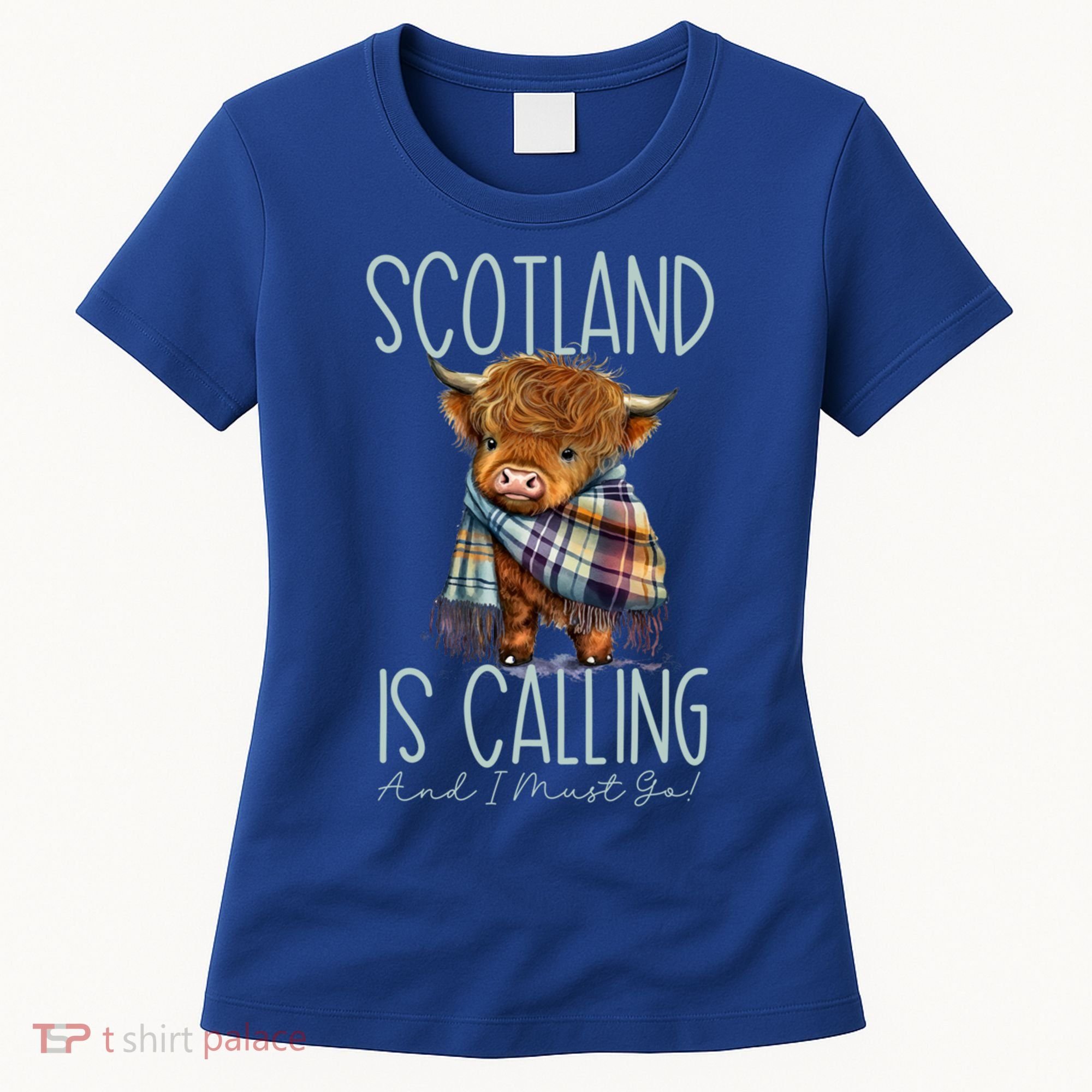 Scotland Is Calling And I Must Go! Highland Cow Gift Women's T-Shirt