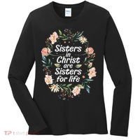 sisters in christ for life cute faithful Women's Long Sleeve Shirt thumb 0