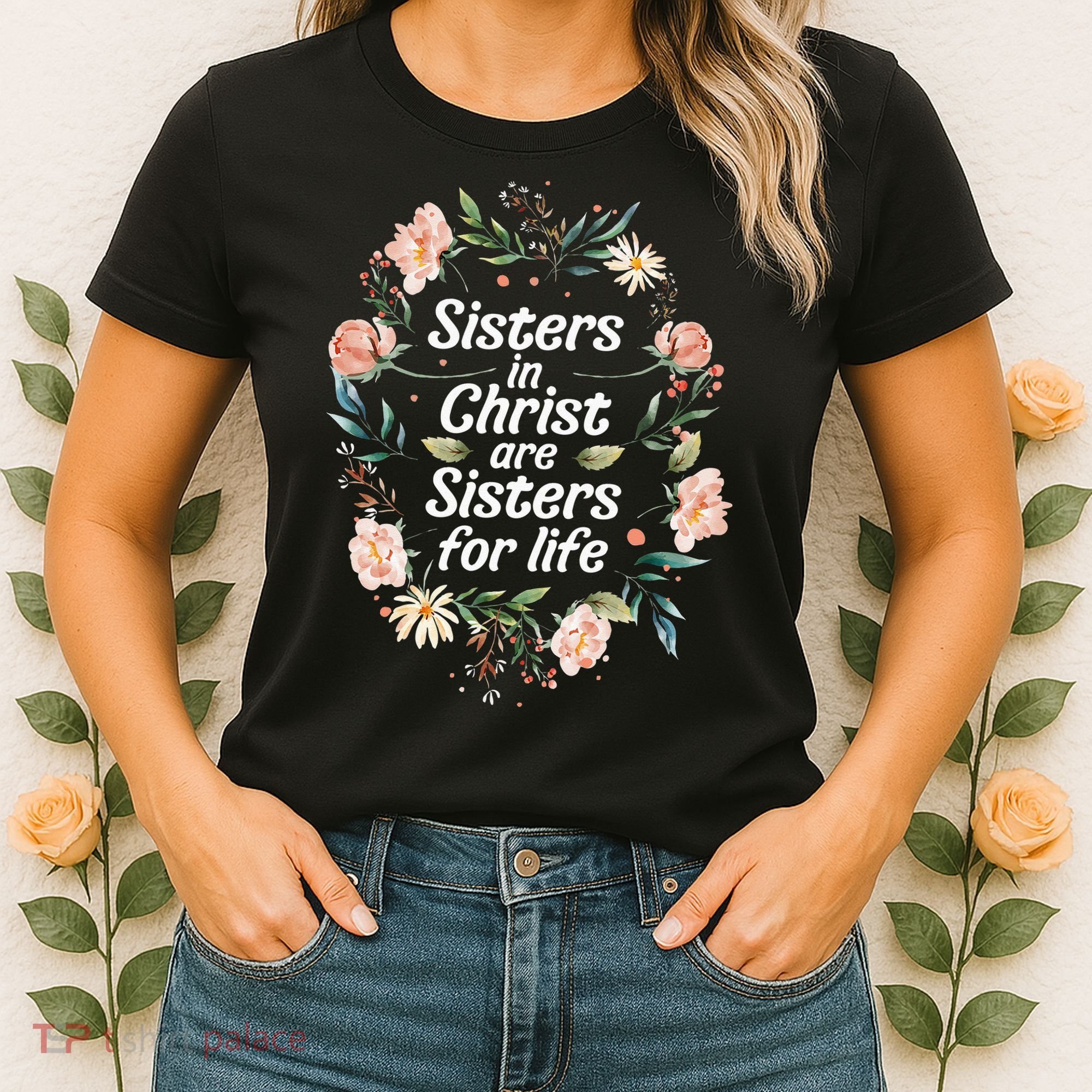 sisters in christ for life cute faithful Women's T-Shirt