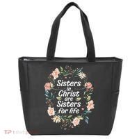 sisters in christ for life cute faithful Tote Bag thumb 0